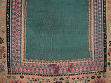 Carpet, Cotton (warp and weft), wool (weft), silk (weft), metal wrapped silk thread; tapestry-woven
