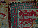 Carpet, Cotton (warp and weft), wool (weft), silk (weft), metal wrapped silk thread; tapestry-woven