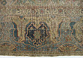 Carpet, Cotton (warp and weft), wool (pile); asymmetrically knotted pile