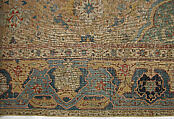 Carpet, Cotton (warp and weft), wool (pile); asymmetrically knotted pile