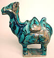 Figure of a Dromedary, Stonepaste; underglaze painted