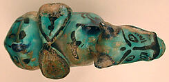 Figure of a Dromedary, Stonepaste; underglaze painted