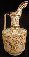 Ewer, Earthenware; glazed and luster-painted