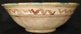 Bowl, Earthenware; painted and glazed