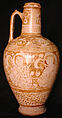 Ewer, Stonepaste; luster-painted on opaque white glaze