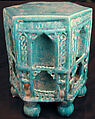 Low Table or Stand, Stonepaste; molded and modeled decoration, monochrome glazed