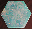Low Table or Stand, Stonepaste; molded and modeled decoration, monochrome glazed