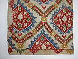 Textile Fragment, Linen, silk; plain weave, embroidered