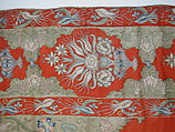 Cover or Hanging, Wool, silk, metal wrapped thread; twill weave, embroidered