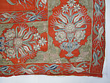 Cover or Hanging, Wool, silk, metal wrapped thread; twill weave, embroidered