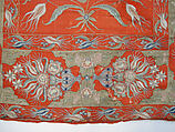 Cover or Hanging, Wool, silk, metal wrapped thread; twill weave, embroidered