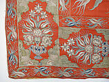 Cover or Hanging, Wool, silk, metal wrapped thread; twill weave, embroidered
