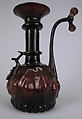 Ewer, Glass; mold blown with applied decoration
