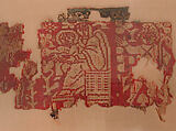 Fragmentary Band with Scenes from the Infancy of Christ, Wool, linen, silk; warp-faced compound twill
