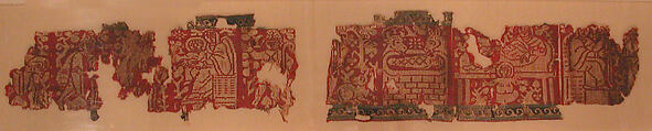 Fragmentary Band with Scenes from the Infancy of Christ, Wool, linen, silk; warp-faced compound twill