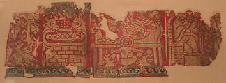 Fragmentary Band with Scenes from the Infancy of Christ, Wool, linen, silk; warp-faced compound twill