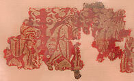 Fragmentary Band with Scenes from the Infancy of Christ, Wool, linen, silk; warp-faced compound twill