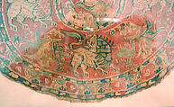 Round Insert from a Coptic Tunic or Shawl, Linen, wool; plain weave, tapestry weave