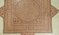 Fragment of a Cover with Geometric and Interlace Decoration, Wool, linen; plain weave, tapestry weave