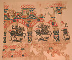 Fragment from a Coptic Hanging, Linen, wool; plain weave, tapestry-weave