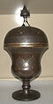 Vase, Steel; chiseled and damascened with gold