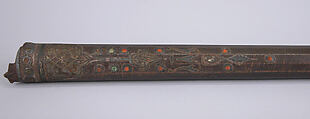 Gun Barrel, Steel, silver, copper, coral, turquoise