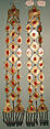 Dorsal Plait Ornament, One of a Pair, Silver, fire-gilded  and chased, with wire chains, embossed pendants, and table-cut carnelians; probably missing connecting chain