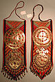 Clothing Panel, One of a Pair, Felted cotton piecework and block-printed cotton decorated with silver ornaments, fire-gilded and chased, with table-cut carnelians, synthetic and glass stones, and embossed pendants