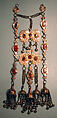 Dorsal Plait Ornament, Silver, fire gilded applique decoration, silver link chains and semi-spherical and spherical bells.