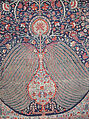 Woven Wall Hanging, Wool, metal wrapped thread; double interlocking twill; tapestry weave, embroidered