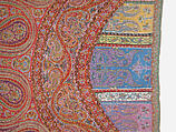 Woven Wall Hanging, Wool, metal wrapped thread; double interlocking twill; tapestry weave, embroidered