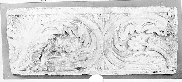 Fragment of a Frieze with Acanthus Scrolls, Palmettes, and Flowers