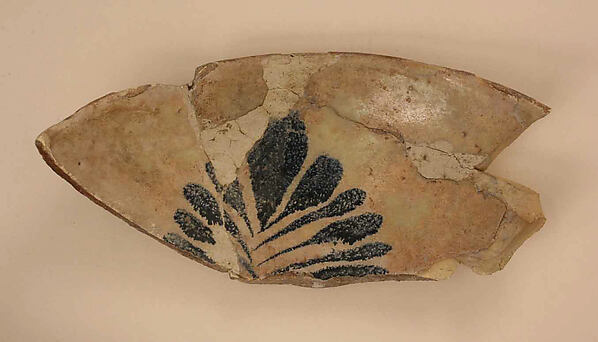 Fragments of a Bowl with Blue Palmette by an unrecorded maker, The Metropolitan Museum of Art