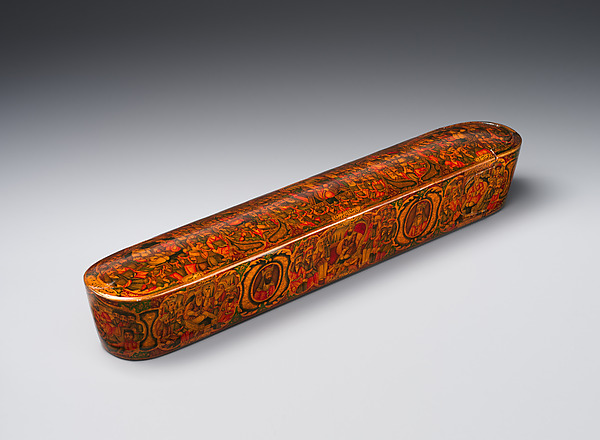Lacquer Pen Box with Royal Audience Scenes