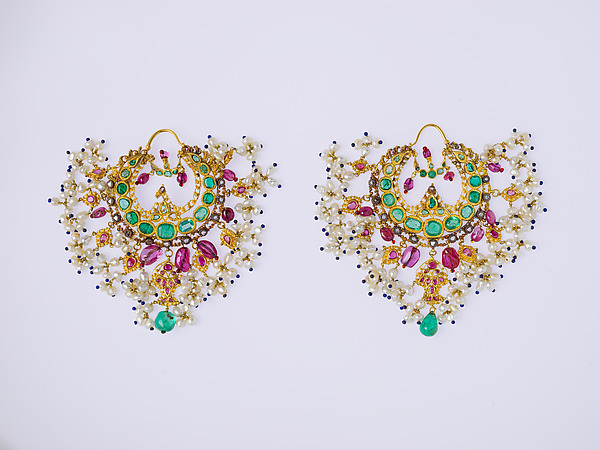Pair of Earrings (Chand Bali) by an unrecorded maker, The Metropolitan Museum of Art