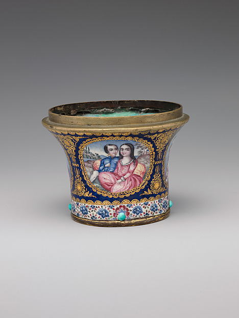 Enameled Element of a Huqqa by an unrecorded maker, The Metropolitan Museum of Art