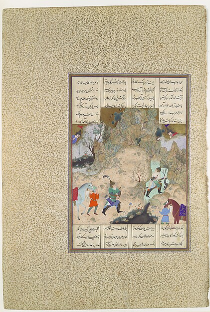 "The Final Joust of the Rooks: Gudarz Versus Piran", Folio 346r from the Shahnama (Book of Kings) of Shah Tahmasp