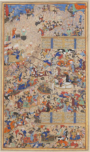 "Battle Between Iranians and Turanians", Folio from a Shahnama (Book of Kings)