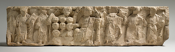 Fragment of a Frieze with the Miracle of Loaves and Fishes