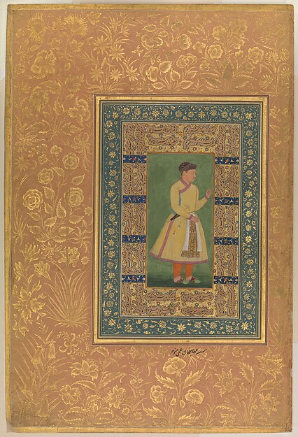 "Portrait of Zamana Beg, Mahabat Khan", Folio from the Shah Jahan Album