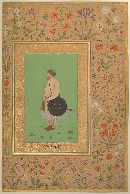 "Portrait of Khan Dauran Bahadur Nusrat Jang", Folio from the Shah Jahan Album