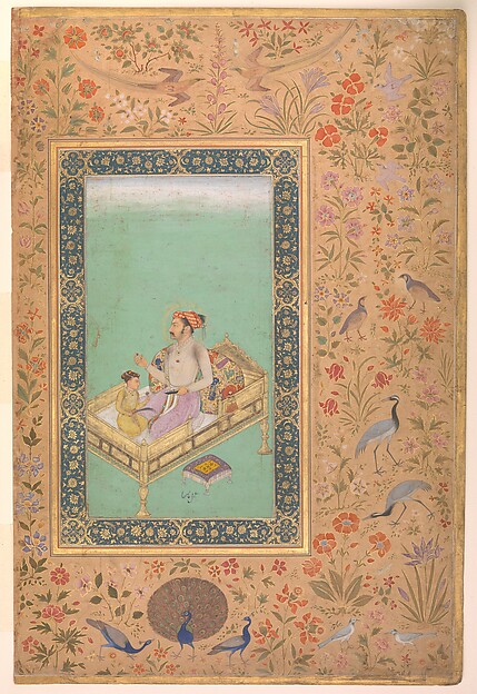 "The Emperor Shah Jahan with his Son Dara Shikoh", Folio from the Shah Jahan Album