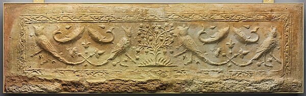 Panel with Harpies, Fish, and Trees, 11th–12th century