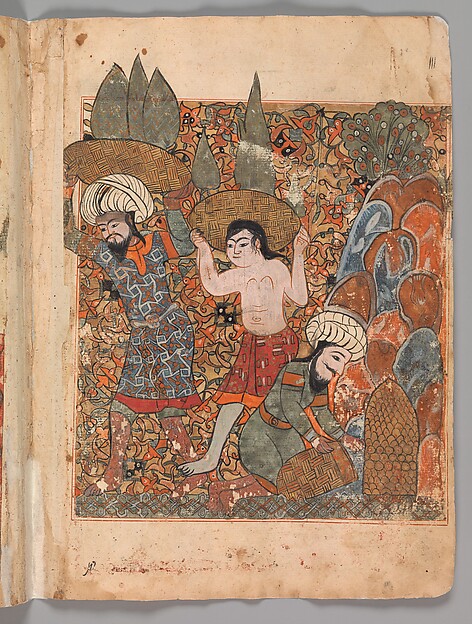 "The Man who Discovers the Treasure has it Carried Away by Hired Workmen", Folio from a Kalila wa Dimna by an unrecorded maker, The Metropolitan Museum of Art