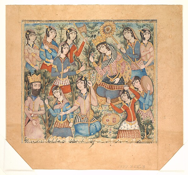 Enthroned Queen and Prince Surrounded by Musicians by an unrecorded maker, The Metropolitan Museum of Art