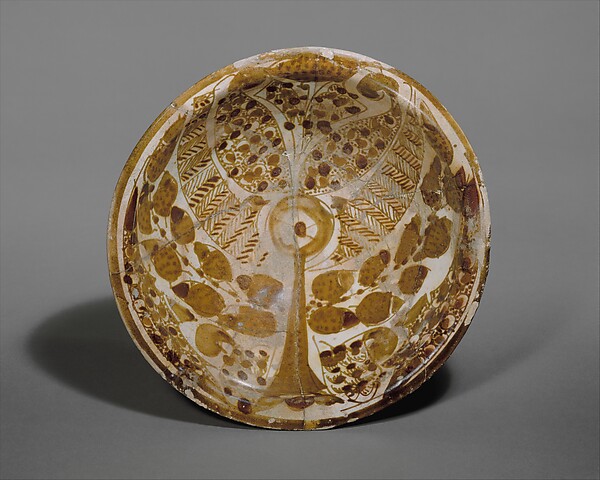 Three-color Luster Bowl with Stylized Tree by an unrecorded maker, The Metropolitan Museum of Art