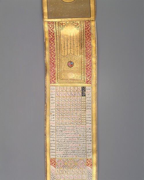Calendar-Almanac in Scroll Form by Katib Muhammad Ma'ruf Na'ili, The Metropolitan Museum of Art