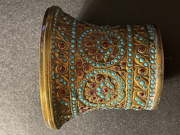 Turquoise Element of a Huqqa by an unrecorded maker, The Metropolitan Museum of Art