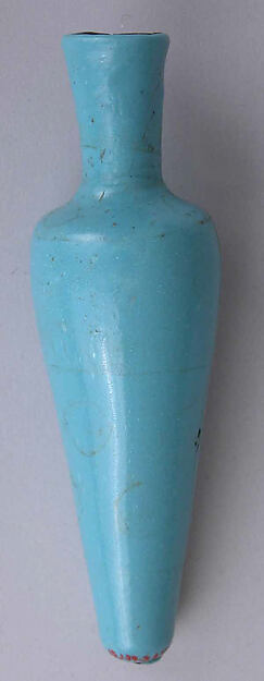 Cosmetic Flask (Mukhula) of Opaque Turquoise Glass by an unrecorded maker, The Metropolitan Museum of Art