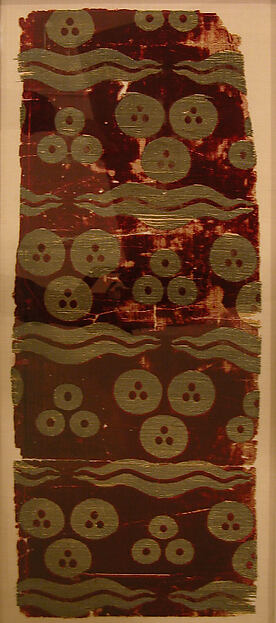 Silk Velvet Fragment with Tiger-Stripe and 'Cintamani' Design by an unrecorded maker, The Metropolitan Museum of Art